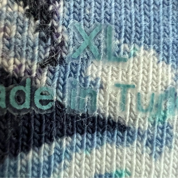 Soft Surroundings Faux Wrap Dress Jersey Knit XL Navy White Shapely Anywhere - Picture 13 of 15